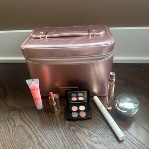 Lancôme beauty products and zip around cosmetic case
